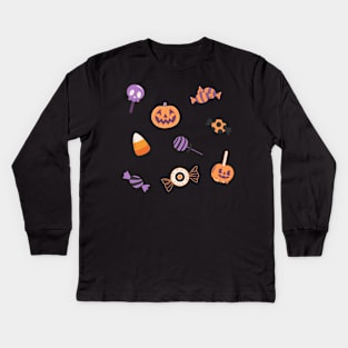 Cute Halloween Candy Kids Long Sleeve T-Shirt